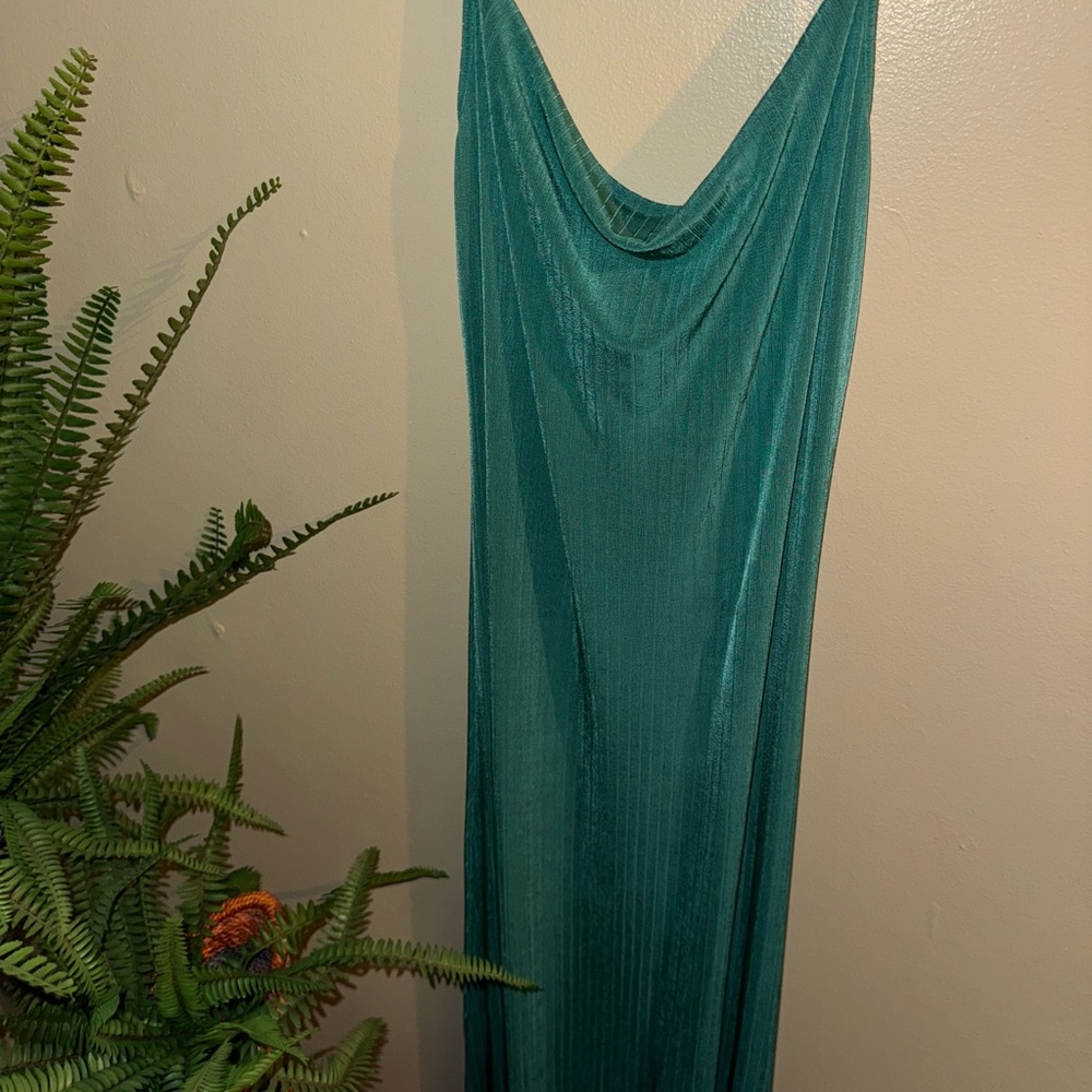 Free People Teal Backless Dress